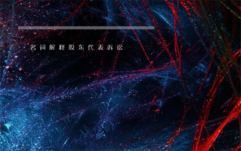 名词解释股东代表诉讼 名词解释股东代表诉讼