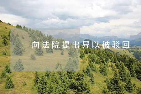 向法院提出异以被驳回 向法院提出异以被驳回