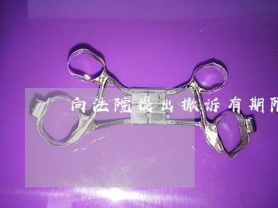 向法院提出撤诉有期限吗 向法院提出撤诉有期限吗