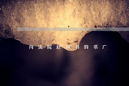 向法院赶诉书的书广 向法院赶诉书的书广