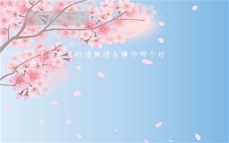 吴中区厉害的债权债务律师哪个好 吴中区厉害的债权债务律师哪个好