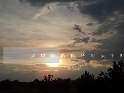 吴中区请债务担保律师 吴中区请债务担保律师