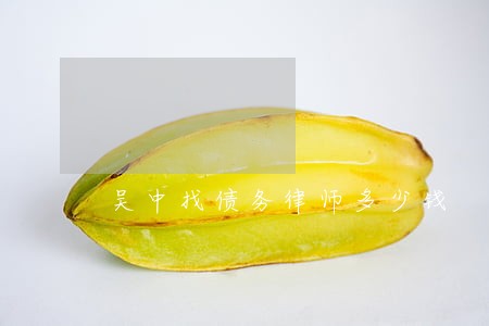 吴中找债务律师多少钱 吴中找债务律师多少钱