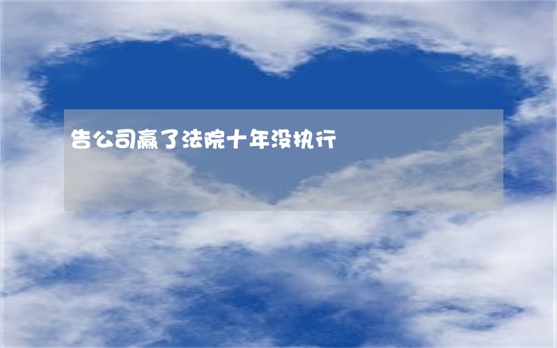 告公司赢了法院十年没执行