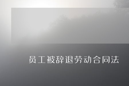 员工被辞退劳动合同法 员工被辞退劳动合同法