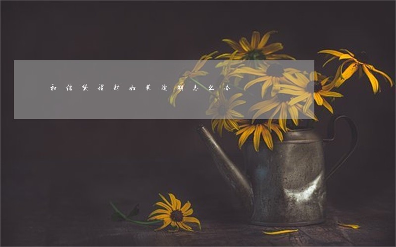 和信贷理财如果逾期怎么办 和信贷理财如果逾期怎么办
