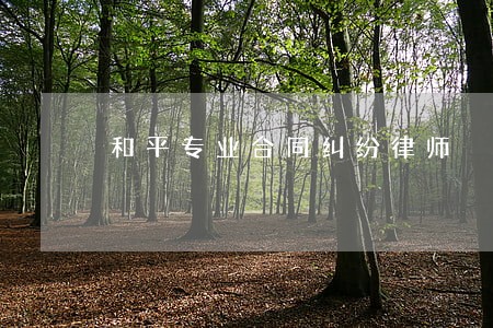 和平专业合同纠纷律师 和平专业合同纠纷律师