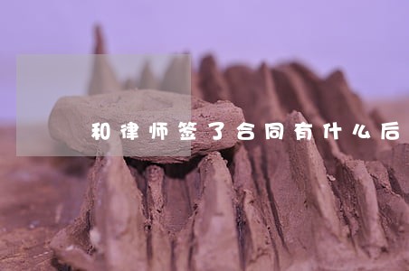 和律师签了合同有什么后果 和律师签了合同有什么后果