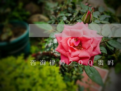 咨询律师200贵吗 咨询律师200贵吗