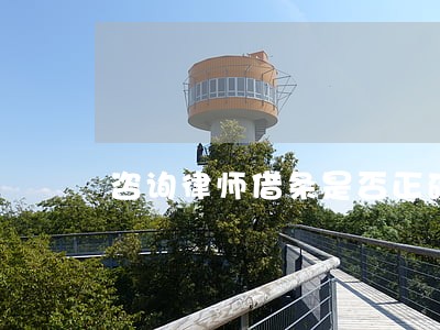 咨询律师借条是否正确 咨询律师借条是否正确