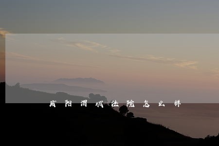 咸阳渭城法院怎么样