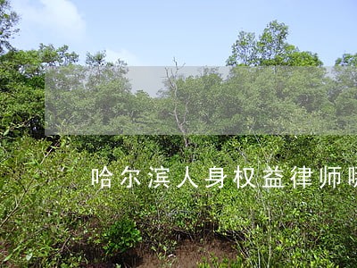 哈尔滨人身权益律师哪家好