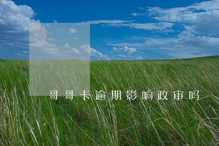 哥哥卡逾期影响政审吗