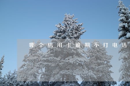 哪个信用卡逾期不打电话