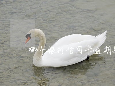 哪个银行信用卡逾期好催收 哪个银行信用卡逾期好催收