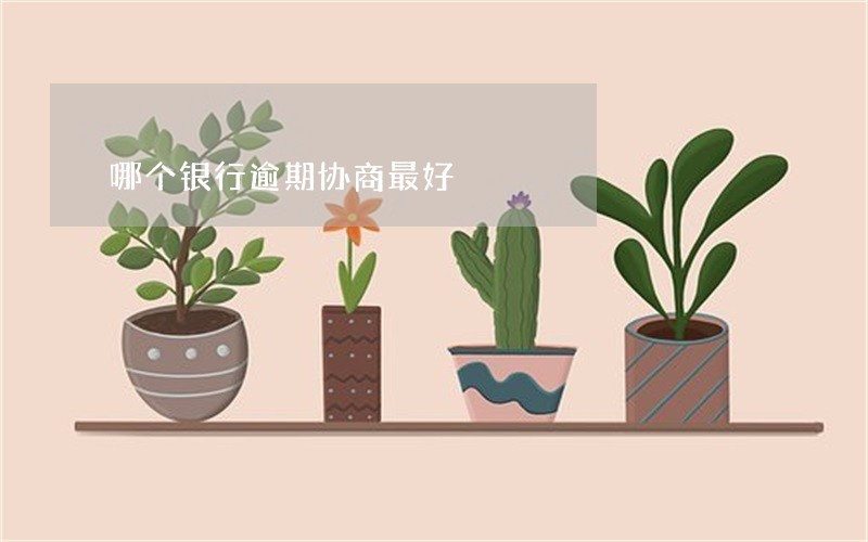 哪个银行逾期协商最好 哪个银行逾期协商最好