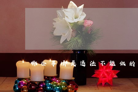 哪些事情是违法不能做的