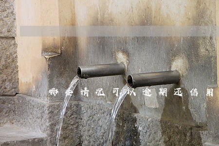 哪些情况可以逾期还信用卡 哪些情况可以逾期还信用卡