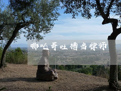 哪吒哥吐槽当律师