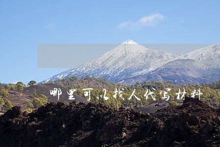 哪里可以找人代写材料 哪里可以找人代写材料