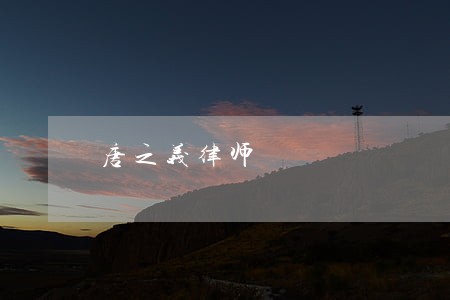 唐之义律师 唐之义律师