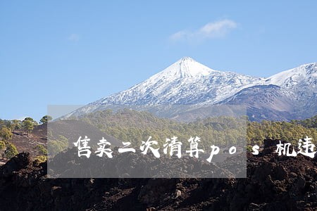 售卖二次清算pos机违法吗 售卖二次清算pos机违法吗
