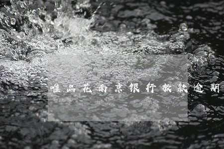 唯品花南京银行放款逾期 唯品花南京银行放款逾期