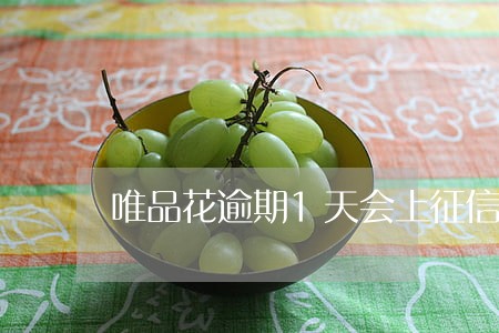 唯品花逾期1天会上征信吗 唯品花逾期1天会上征信吗