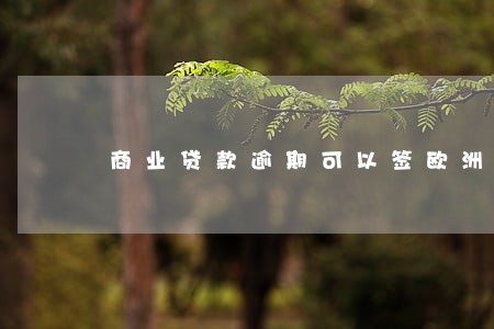 商业贷款逾期可以签欧洲吗 商业贷款逾期可以签欧洲吗
