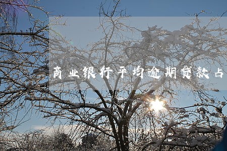 商业银行平均逾期贷款占比 商业银行平均逾期贷款占比