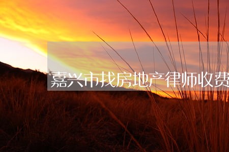 嘉兴市找房地产律师收费 嘉兴市找房地产律师收费