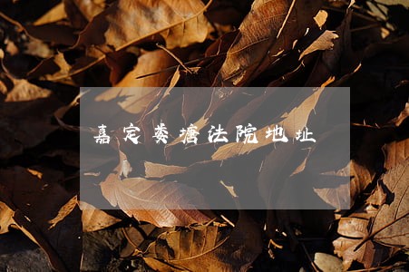 嘉定娄塘法院地址 嘉定娄塘法院地址