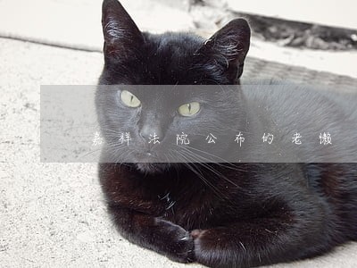 嘉祥法院公布的老懒 嘉祥法院公布的老懒