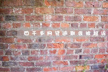 四千多网贷逾期会被起诉吗 四千多网贷逾期会被起诉吗