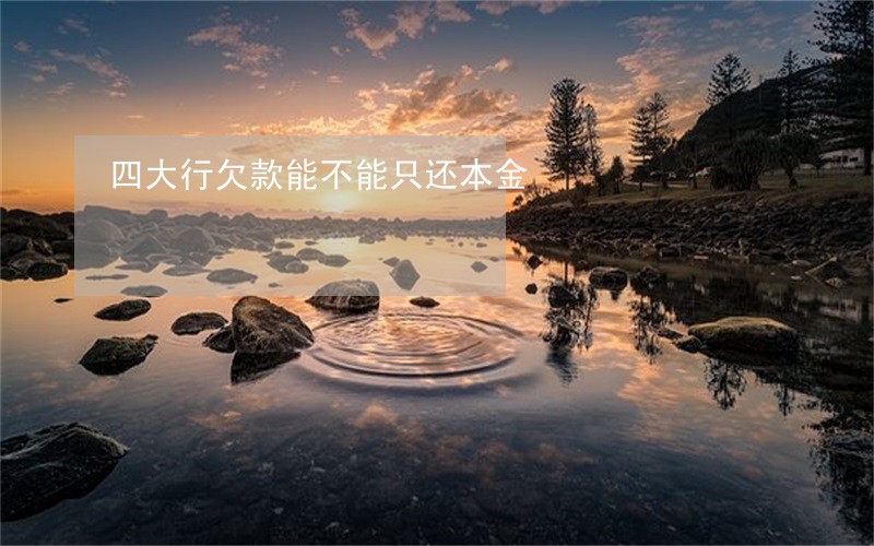 四大行欠款能不能只还本金 四大行欠款能不能只还本金