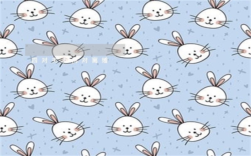 四对夫妻两对离婚 四对夫妻两对离婚