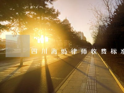四川离婚律师收费标准