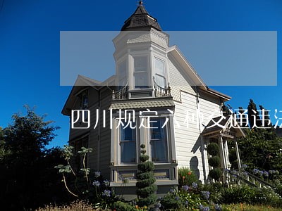 四川规定六种交通违法行为 四川规定六种交通违法行为