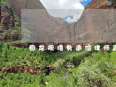 回龙观债务追偿律师咨询 回龙观债务追偿律师咨询