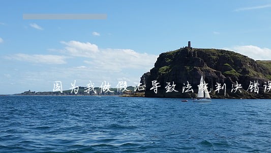因为我做假证导致法院判决错误 因为我做假证导致法院判决错误