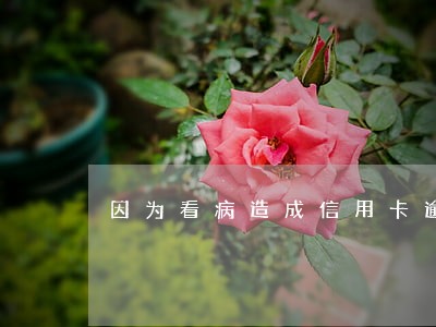 因为看病造成信用卡逾期