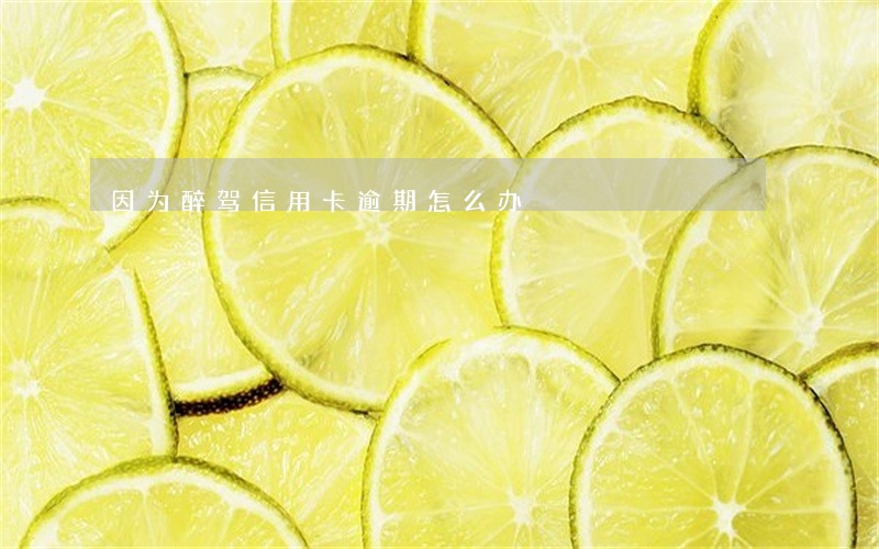 因为醉驾信用卡逾期怎么办 因为醉驾信用卡逾期怎么办