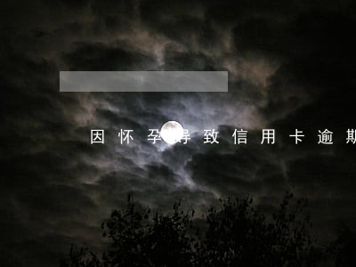 因怀孕导致信用卡逾期3个月