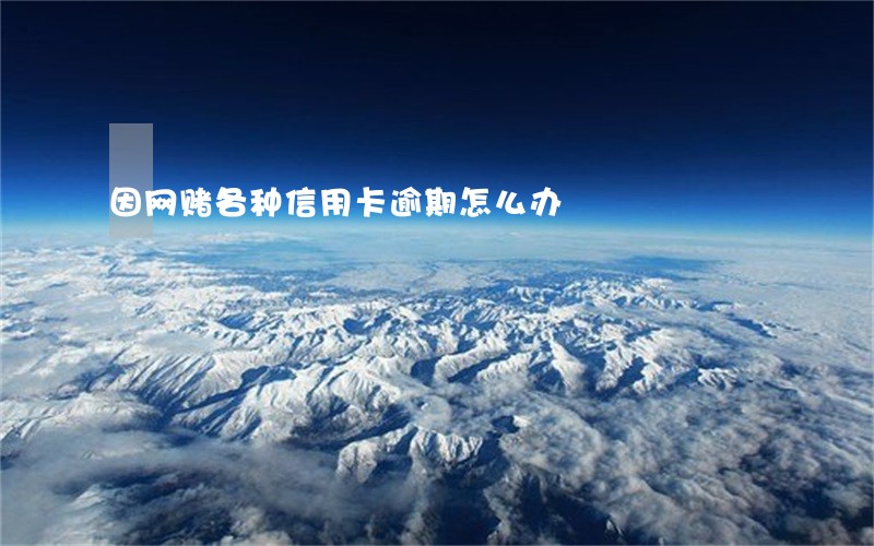 因网赌各种信用卡逾期怎么办 因网赌各种信用卡逾期怎么办