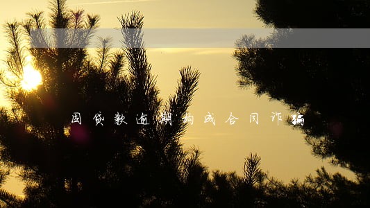 因贷款逾期构成合同诈骗 因贷款逾期构成合同诈骗