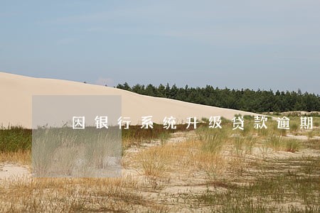 因银行系统升级贷款逾期1天 因银行系统升级贷款逾期1天