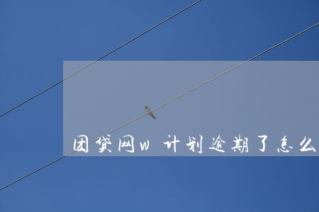 团贷网w计划逾期了怎么办 团贷网w计划逾期了怎么办