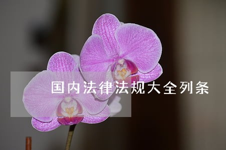 国内法律法规大全列条
