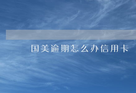 国美逾期怎么办信用卡 国美逾期怎么办信用卡