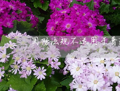 国防法规不适用于普通民众是否正确 国防法规不适用于普通民众是否正确